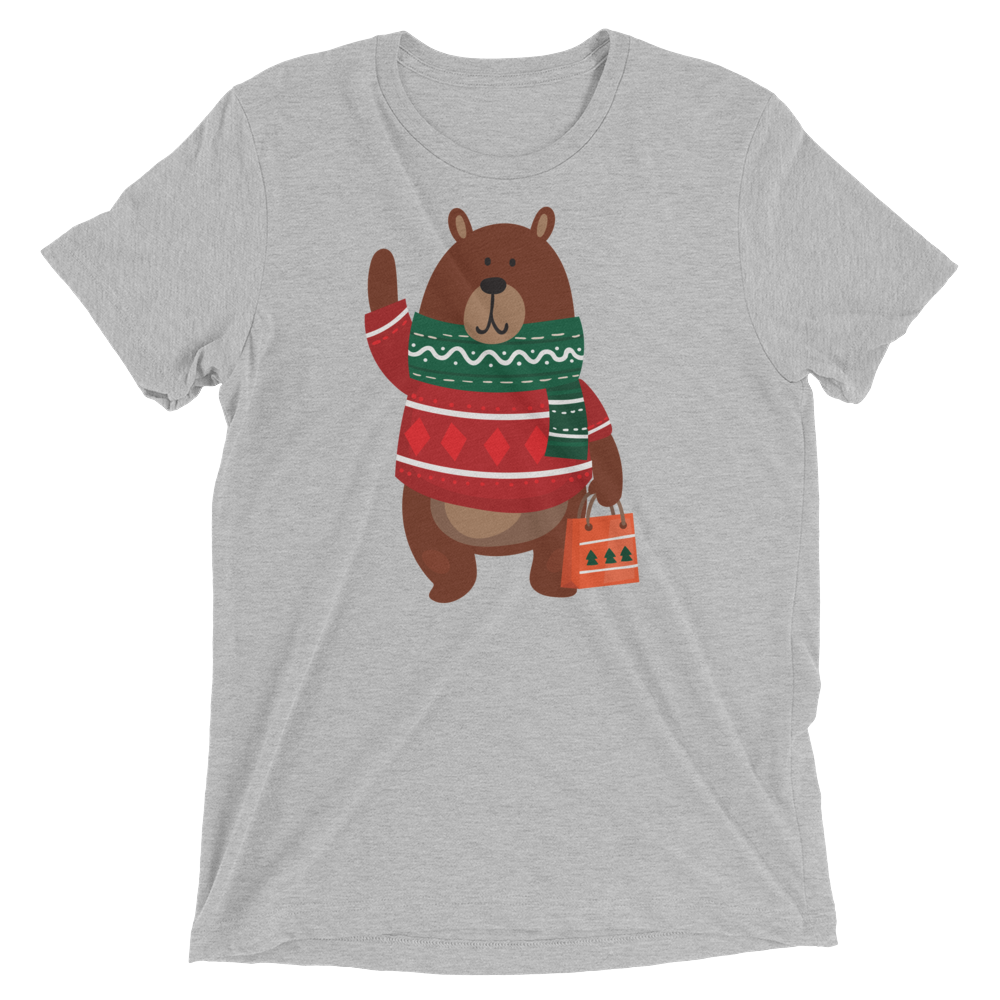 Christmas Bear (Triblend)-Triblend T-Shirt-Swish Embassy