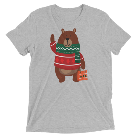 Christmas Bear (Triblend)-Triblend T-Shirt-Swish Embassy