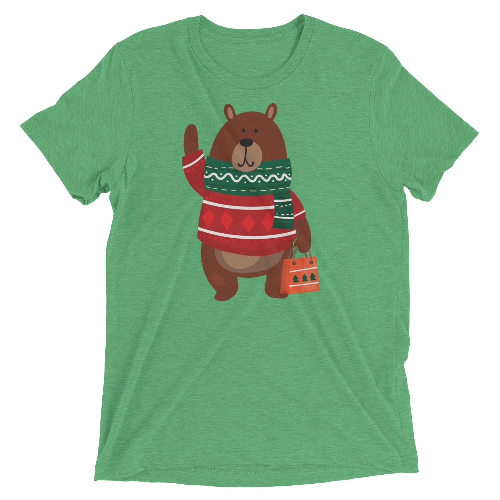 Christmas Bear (Triblend)-Triblend T-Shirt-Swish Embassy