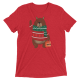 Christmas Bear (Triblend)-Triblend T-Shirt-Swish Embassy