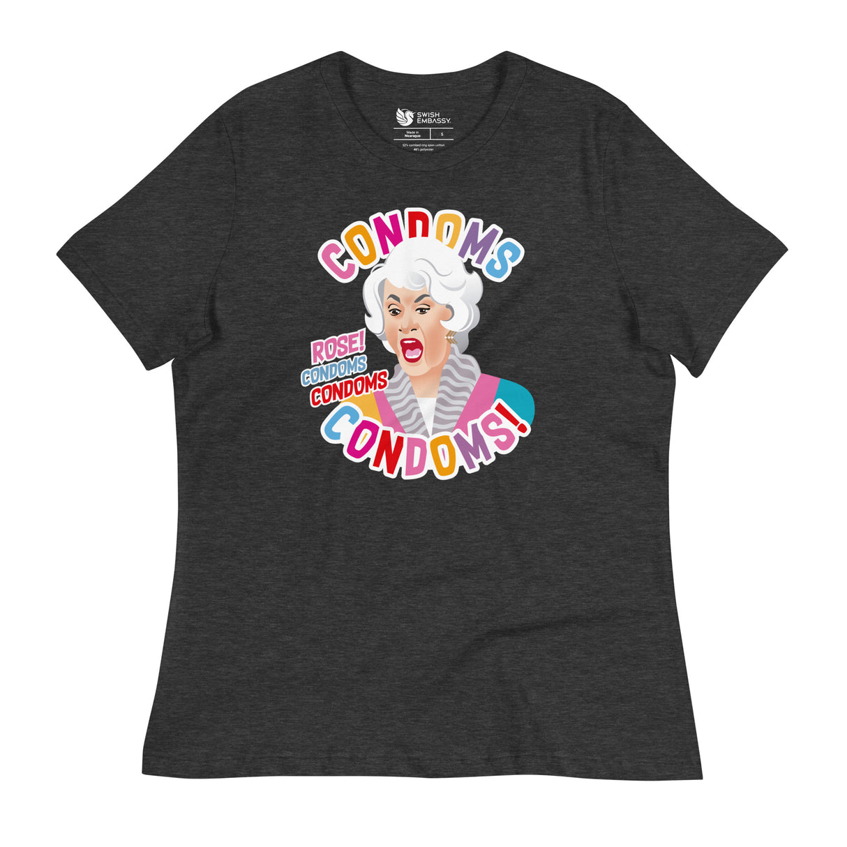 Condoms! (Women's Relaxed T-Shirt)-Women's T-Shirts-Swish Embassy