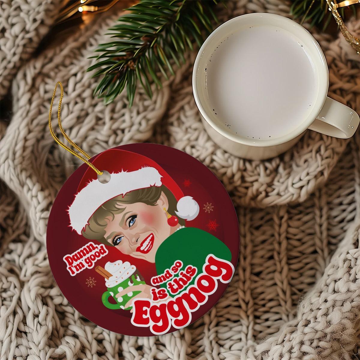 Damn Eggnog (Ceramic Holiday Keepsake)-Ceramic Holiday Keepsake-Swish Embassy