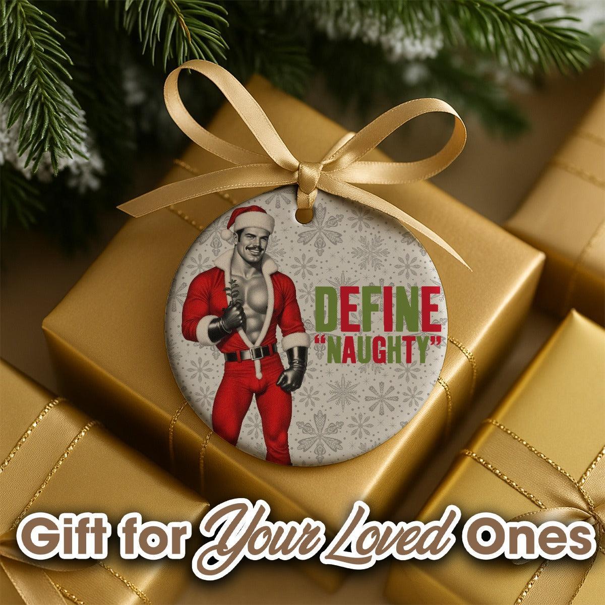 Define Naughty (Ceramic Holiday Keepsake)-Ceramic Holiday Keepsake-Swish Embassy