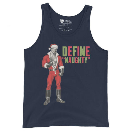 Define Naughty (Tank Top)-Christmas Tank Tops-Swish Embassy