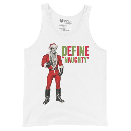 Define Naughty (Tank Top)-Christmas Tank Tops-Swish Embassy