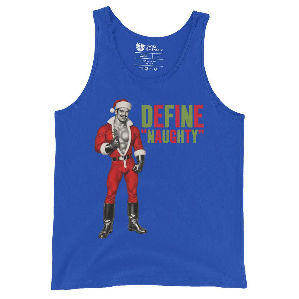 Define Naughty (Tank Top)-Christmas Tanks-Swish Embassy