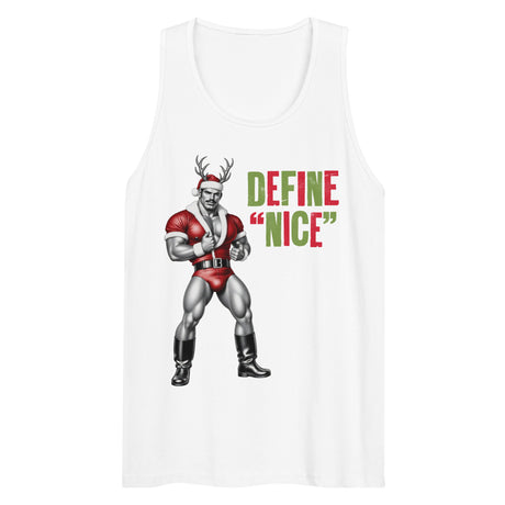 Define Nice (Tank top)-Christmas Tank Tops-Swish Embassy