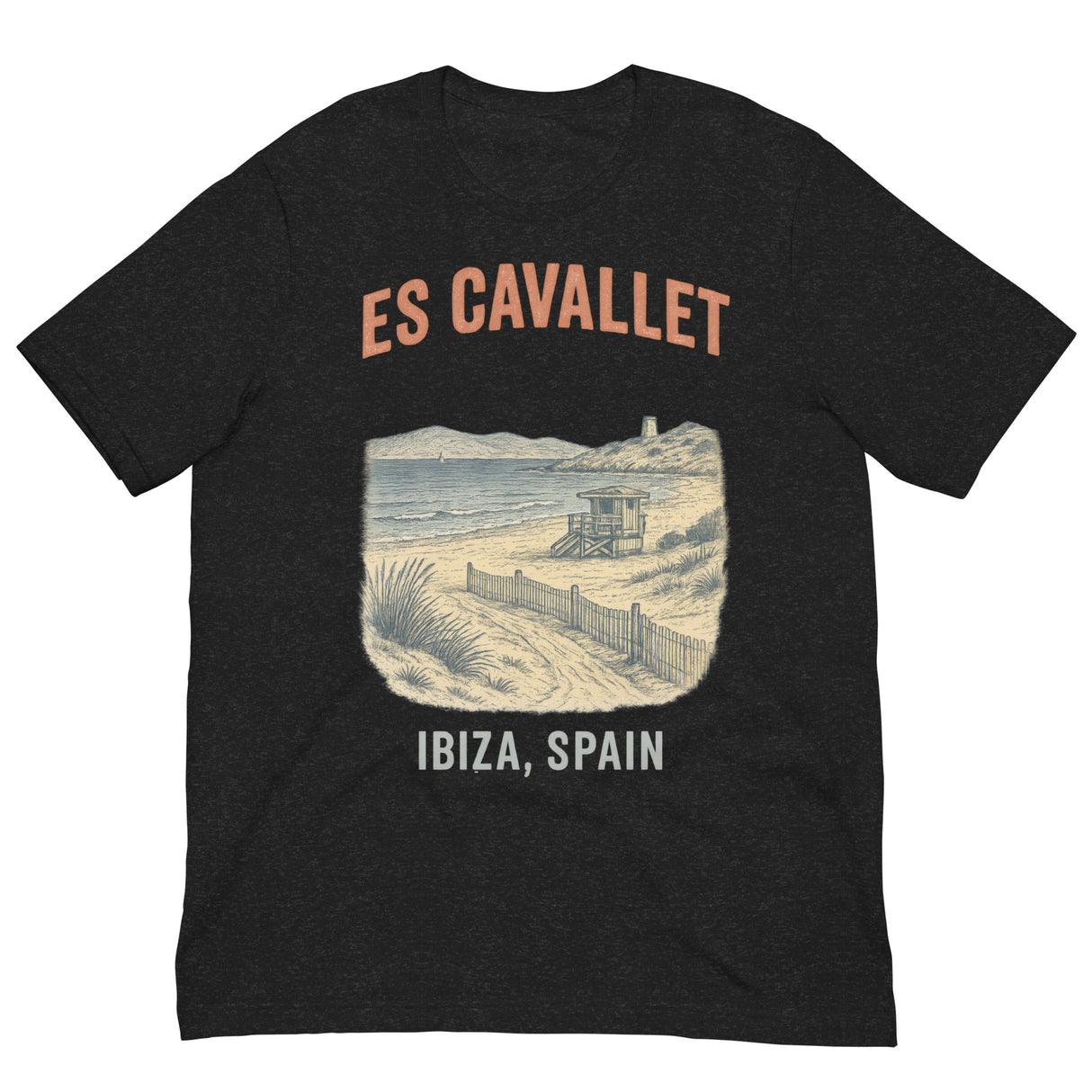 Es Cavallet Beach-T-Shirts-Swish Embassy