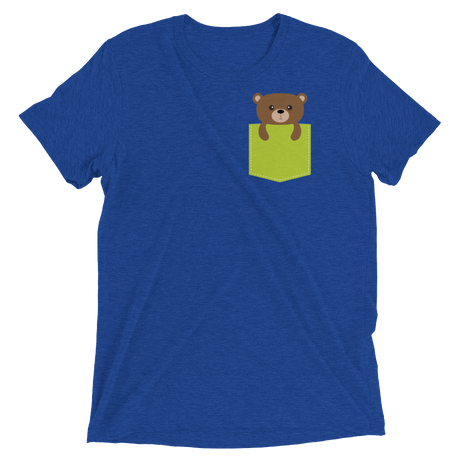 Faux Pocket Bear (Triblend)-Triblend T-Shirt-Swish Embassy