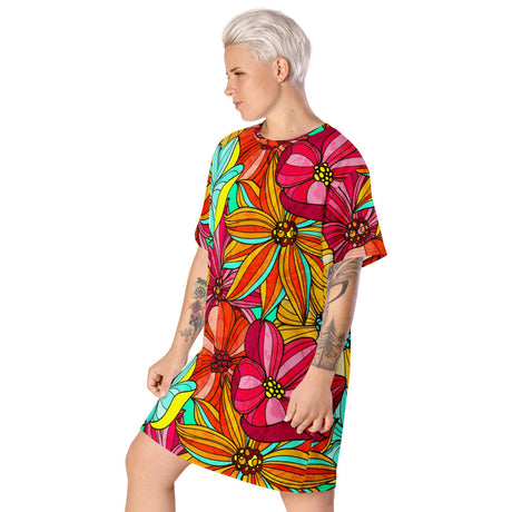 Festive Flowers (Kaftan Shirt)-Kaftan Shirt-Swish Embassy