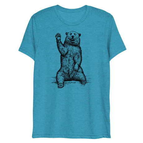 Friendly Bear (Triblend)-Triblend T-Shirt-Swish Embassy