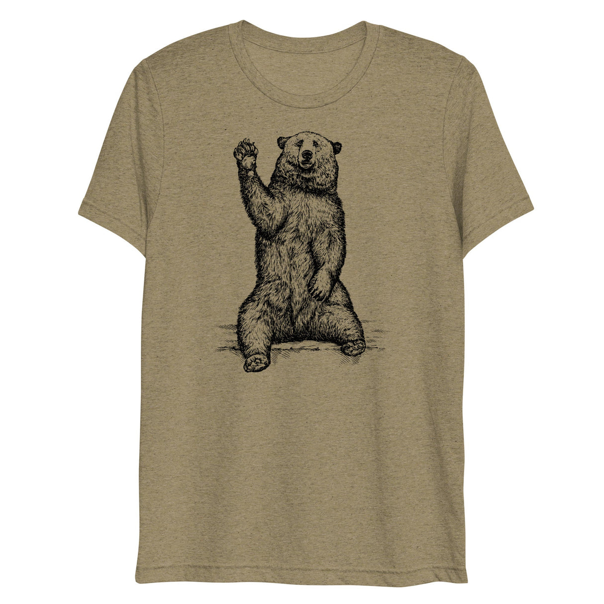 Friendly Bear (Triblend)-Triblend T-Shirt-Swish Embassy