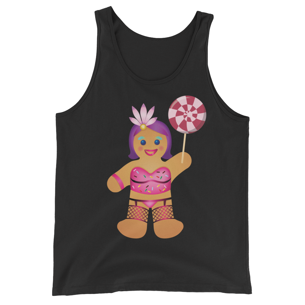Gingerbread Drag Queen (Tank Top)-Christmas Tank Tops-Swish Embassy