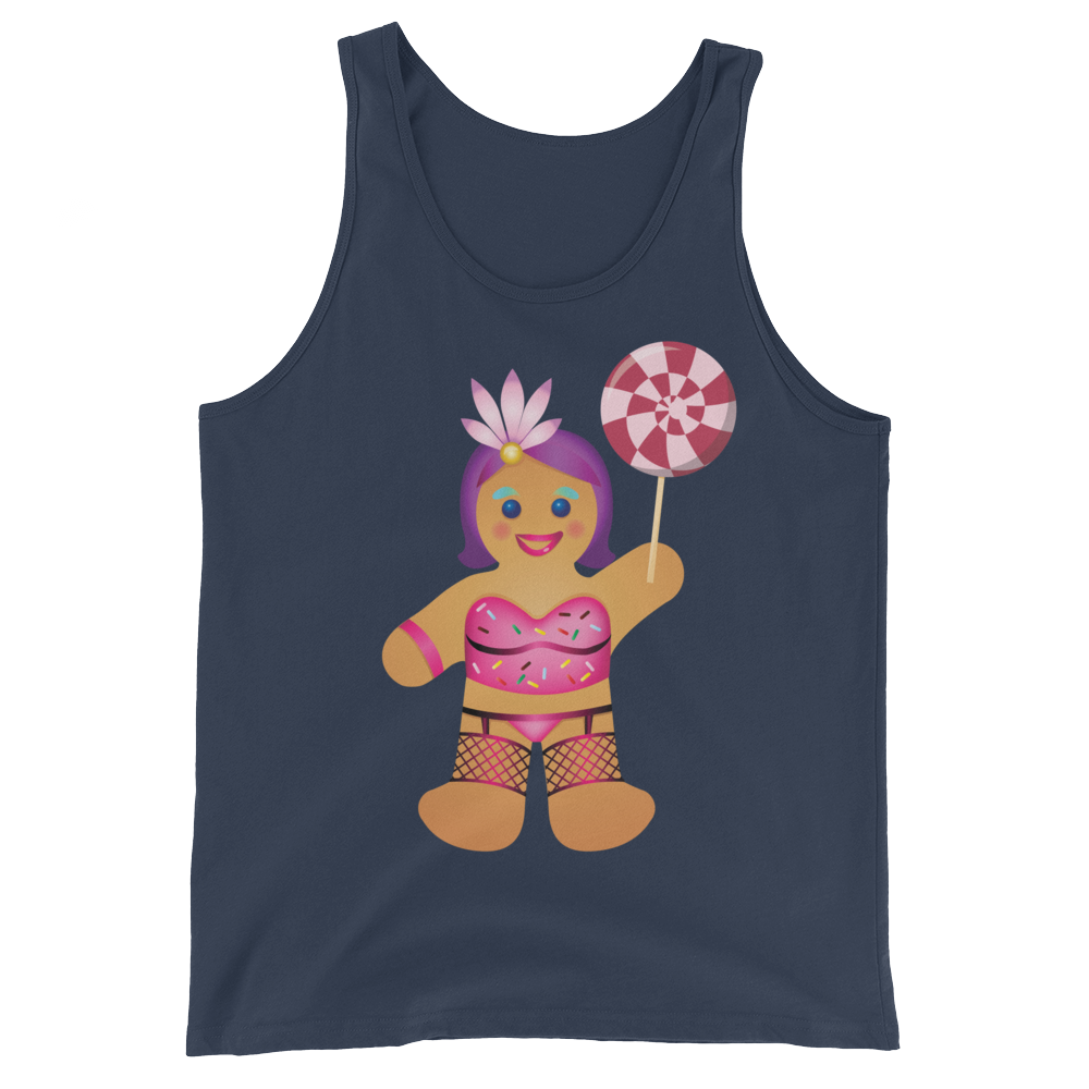 Gingerbread Drag Queen (Tank Top)-Christmas Tank Tops-Swish Embassy