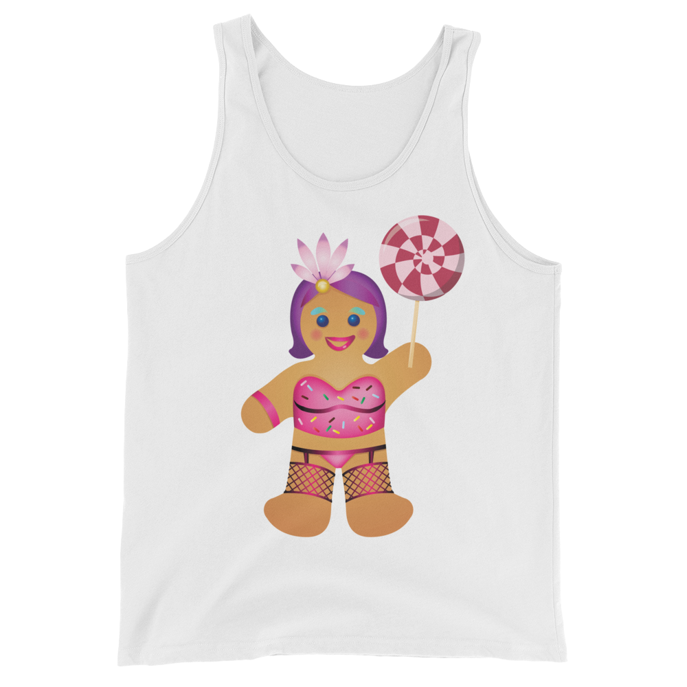 Gingerbread Drag Queen (Tank Top)-Christmas Tank Tops-Swish Embassy