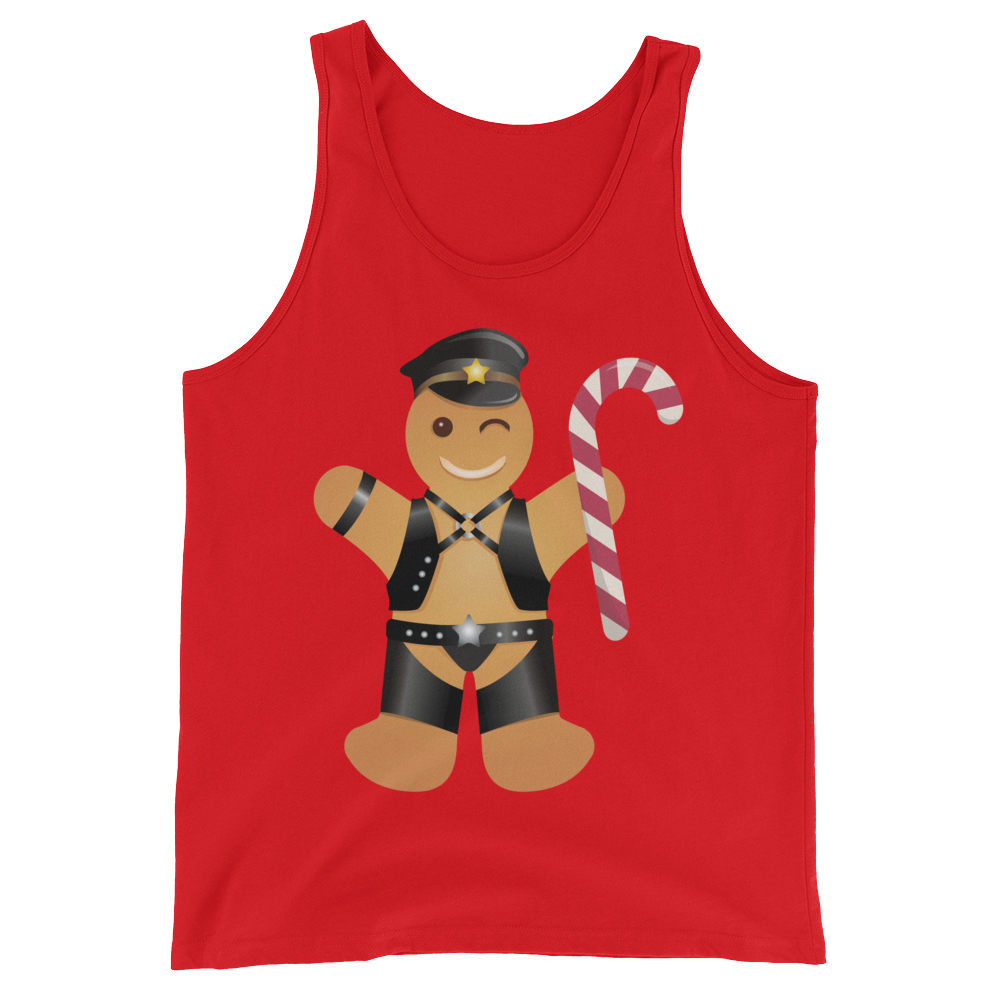 Gingerbread Leather Man (Tank Top)-Christmas Tanks-Swish Embassy