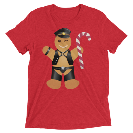 Gingerbread Leather Man (Triblend)-Triblend T-Shirt-Swish Embassy