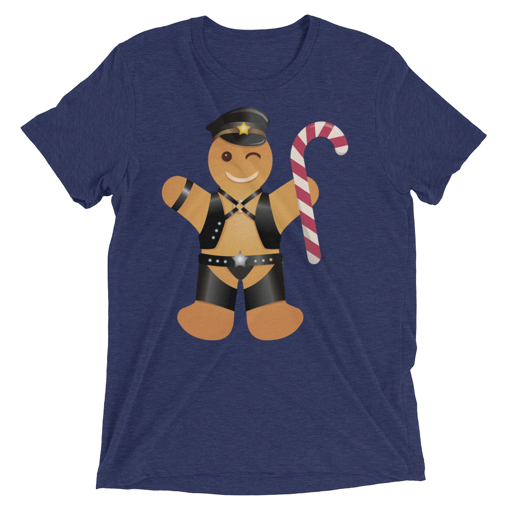 Gingerbread Leather Man (Triblend)-Triblend T-Shirt-Swish Embassy