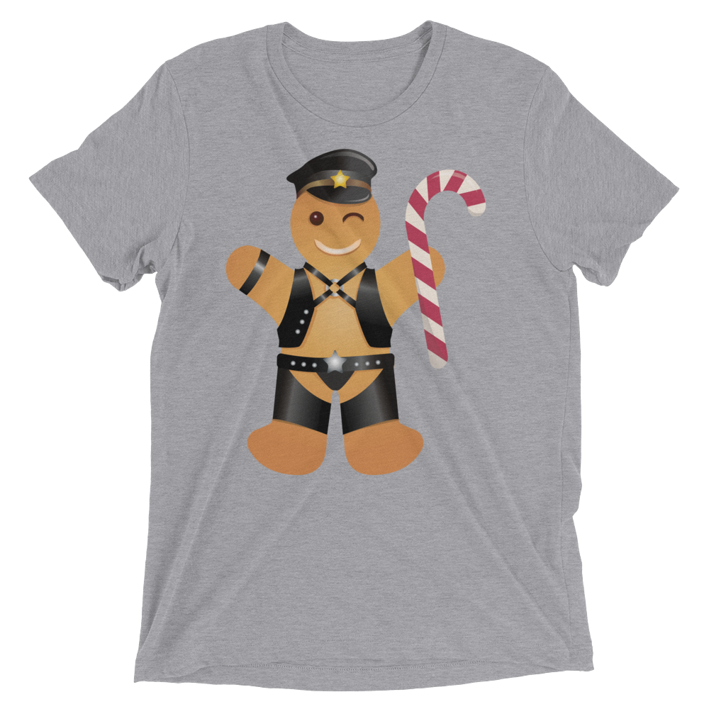 Gingerbread Leather Man (Triblend)-Triblend T-Shirt-Swish Embassy