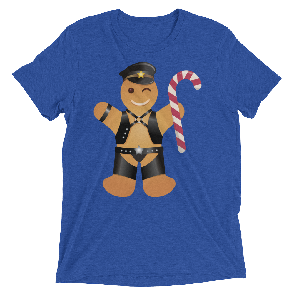 Gingerbread Leather Man (Triblend)-Triblend T-Shirt-Swish Embassy