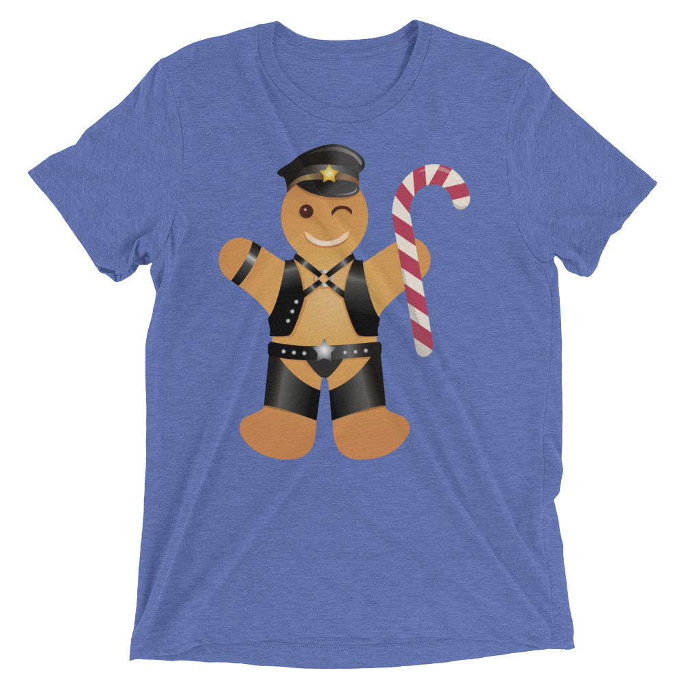 Gingerbread Leather Man (Triblend)-Triblend T-Shirt-Swish Embassy