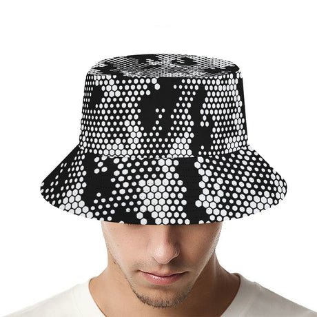 Halftone Camo (Allover Bucket Hat)-Allover Bucket Hat-Swish Embassy