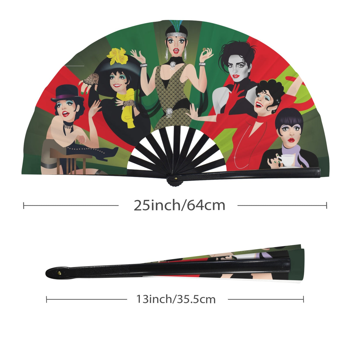 Halston Hangover Folding Clack Fan-Folding Fans-Swish Embassy