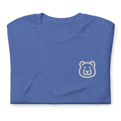 Happy Bear (Embroidered)-Embroidered T-Shirts-Swish Embassy