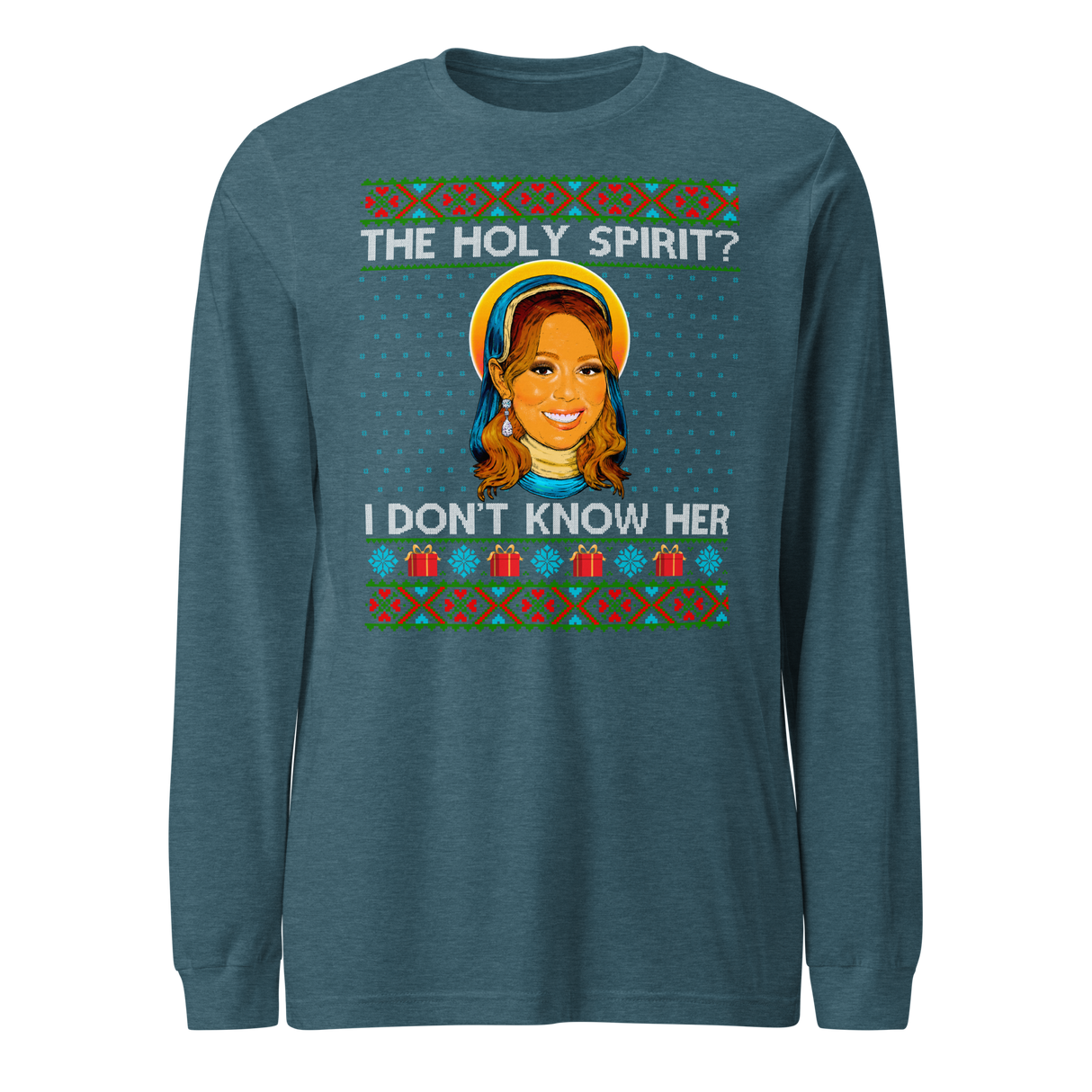 Holy Spirit? I Don't Know Her (Ugly Christmas)-Christmas T-Shirts-Swish Embassy