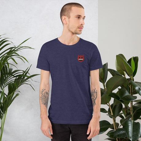 Horned Devil (Embroidered)-Embroidered T-Shirts-Swish Embassy