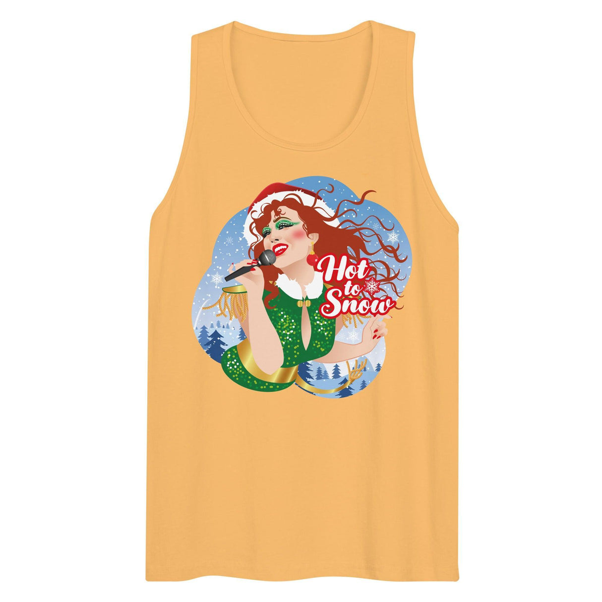 Hot To Snow (Tank top)-Christmas Tank Tops-Swish Embassy