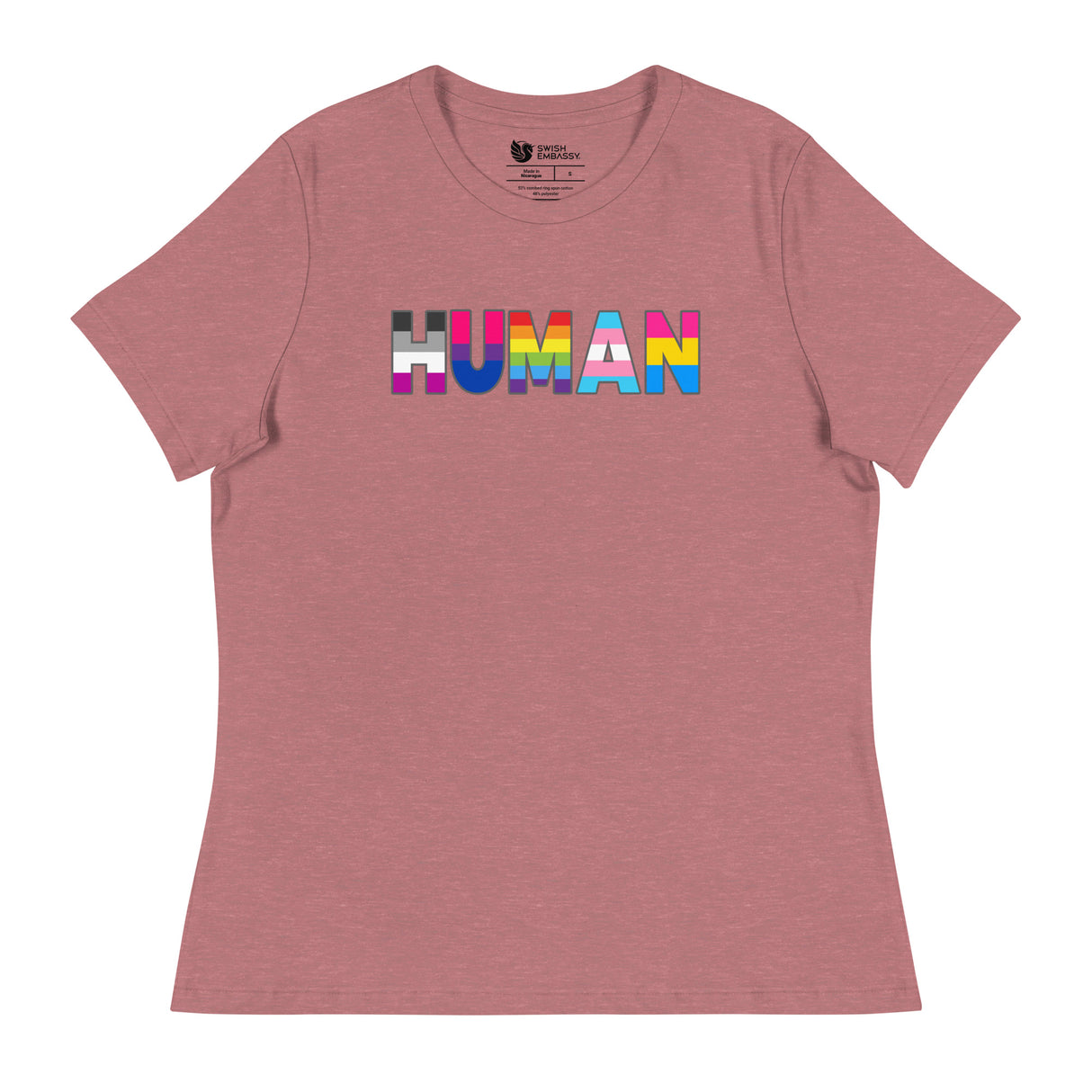 Human (Women's Relaxed T-Shirt)-Women's T-Shirts-Swish Embassy