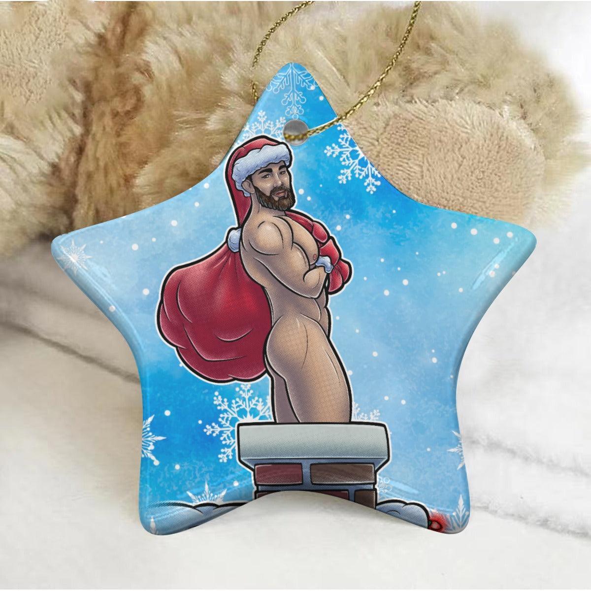 Hurry Down The Chimney (Ceramic Holiday Keepsake)-Ceramic Holiday Keepsake-Swish Embassy