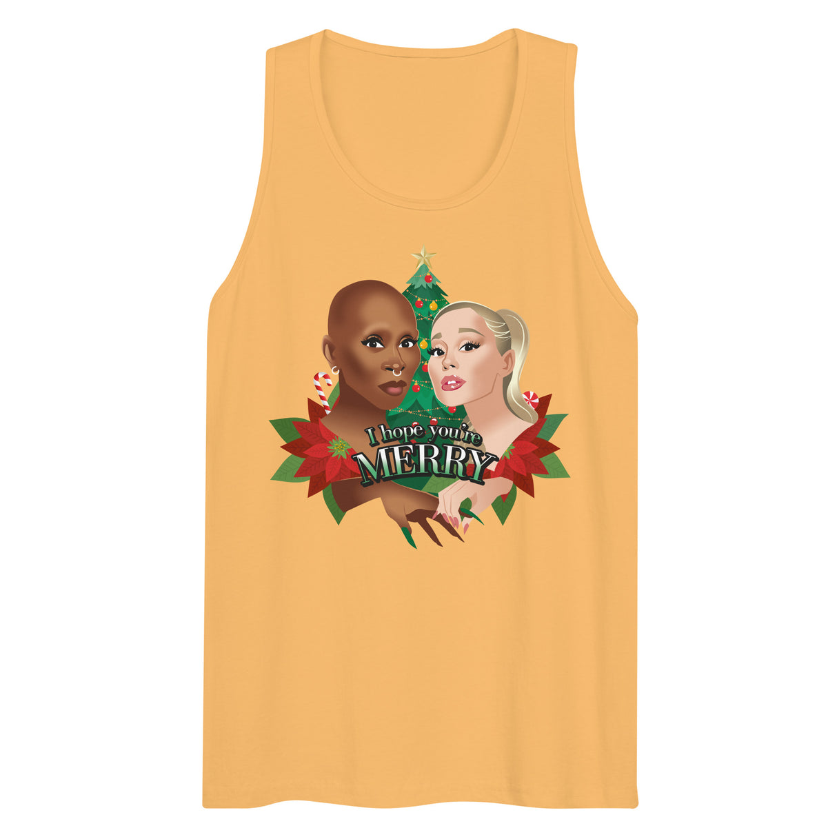 I Hope You're Merry (Tank top)-Christmas Tank Tops-Swish Embassy