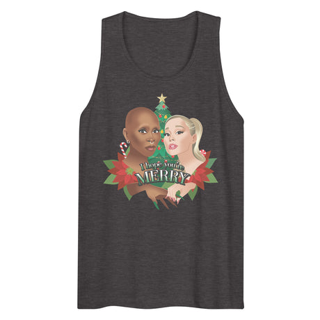 I Hope You're Merry (Tank top)-Christmas Tank Tops-Swish Embassy