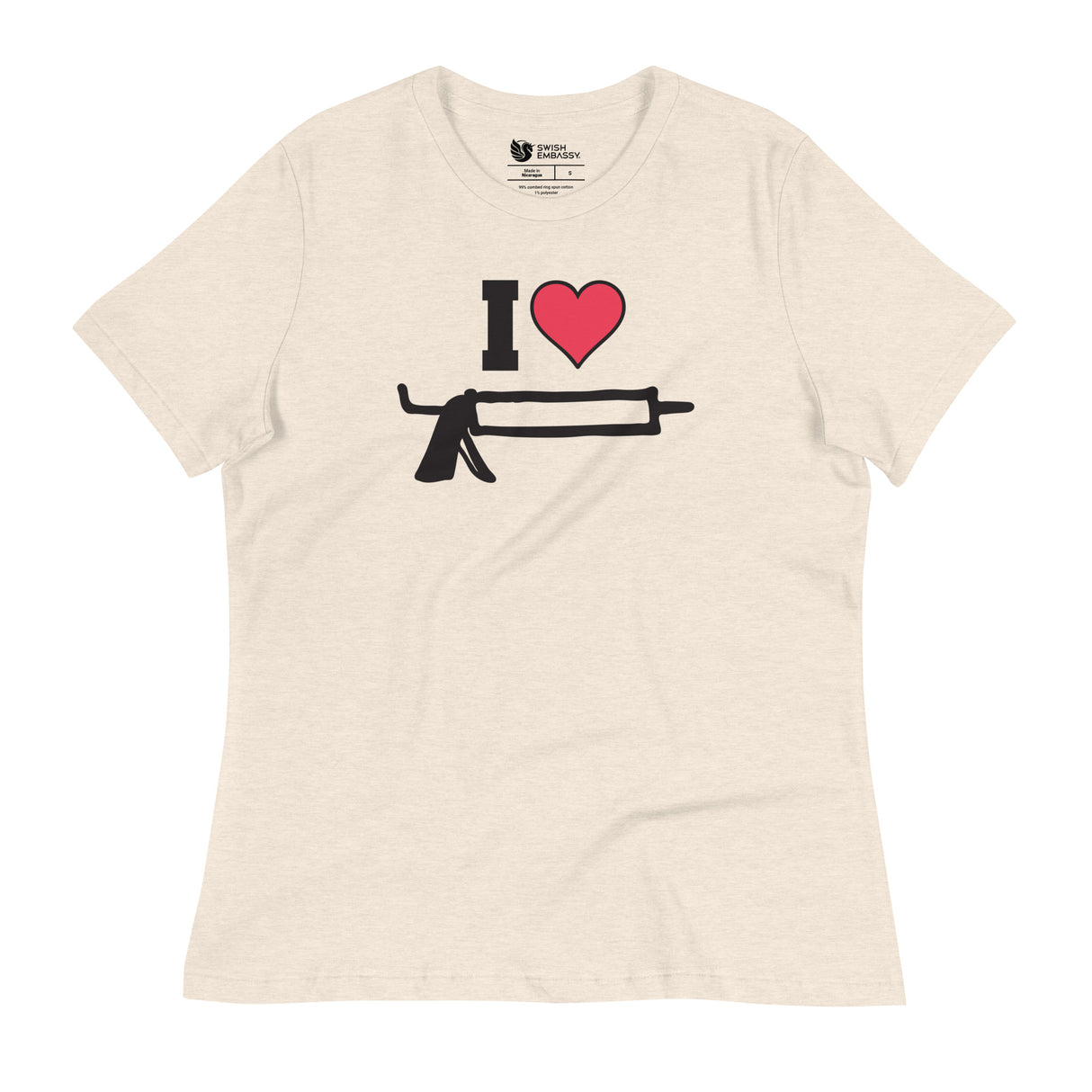 I Love Caulk (Women's Relaxed T-Shirt)-Women's T-Shirts-Swish Embassy