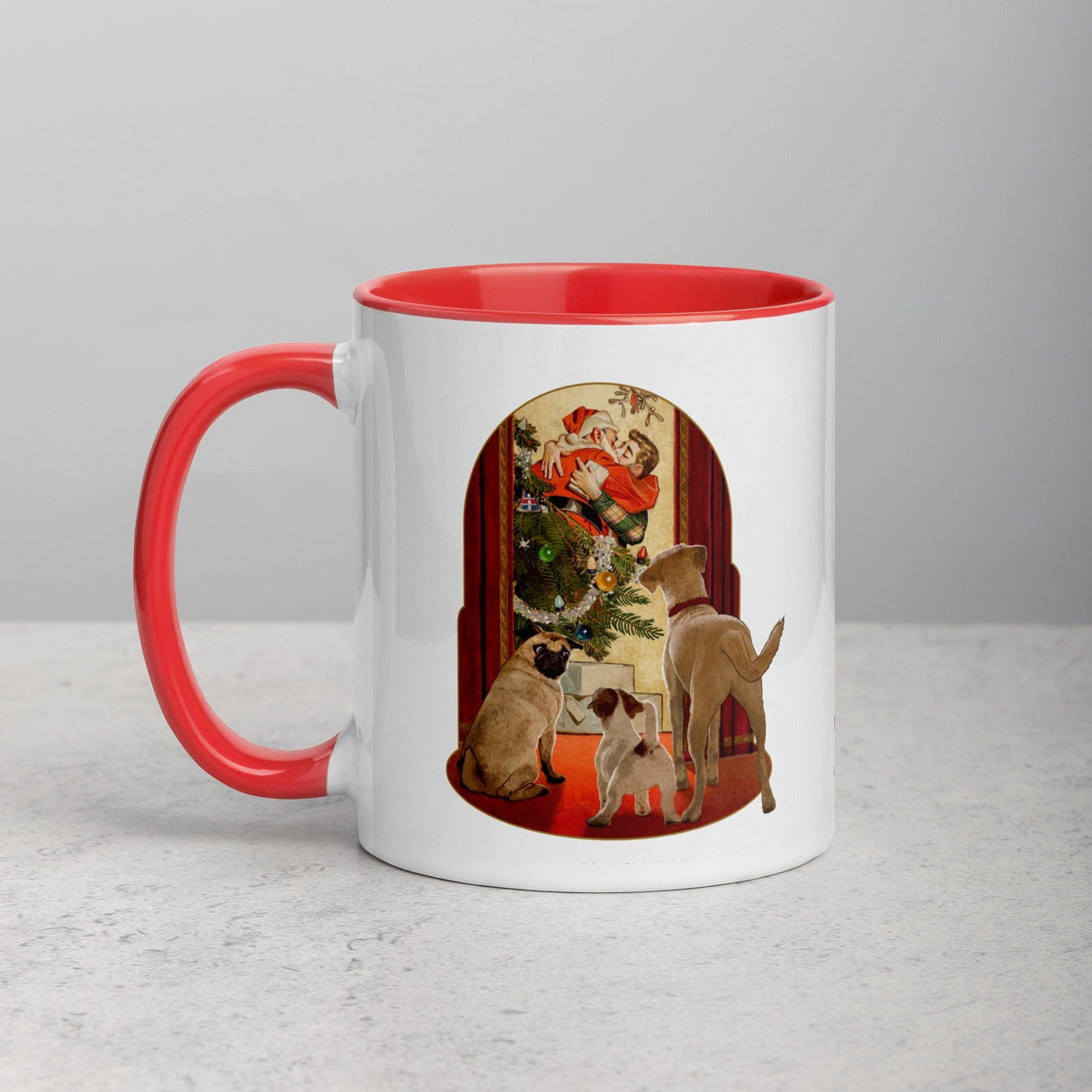 I Saw Daddy Kissing Santa Claus (Christmas Mugs)-Mugs-Swish Embassy