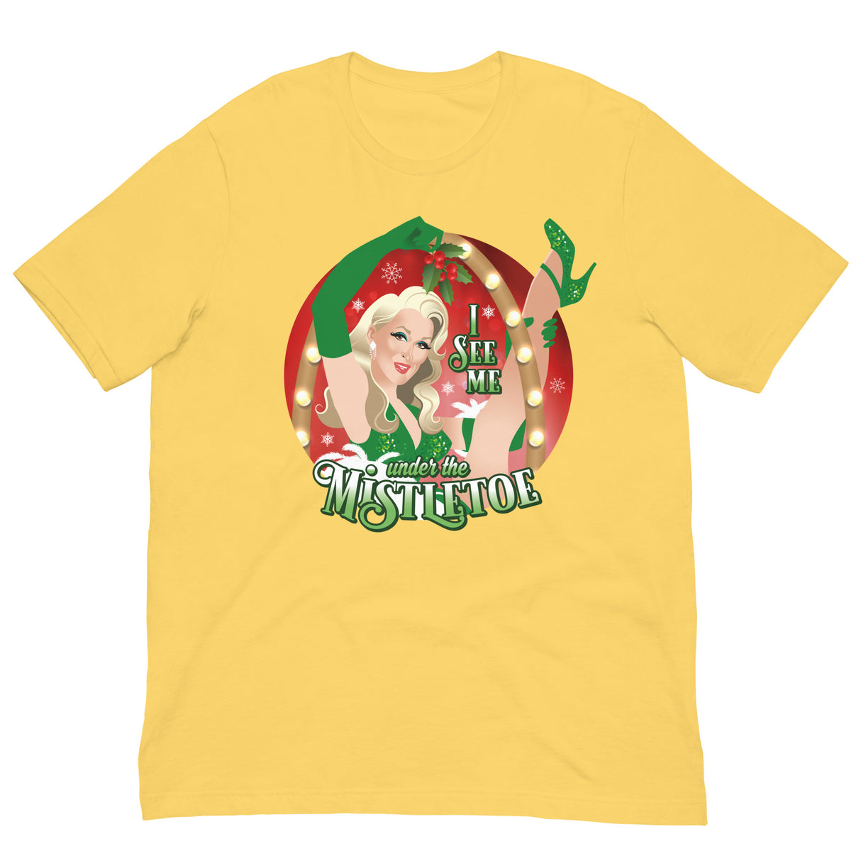 I See Me Under the Mistletoe-T-Shirts-Swish Embassy