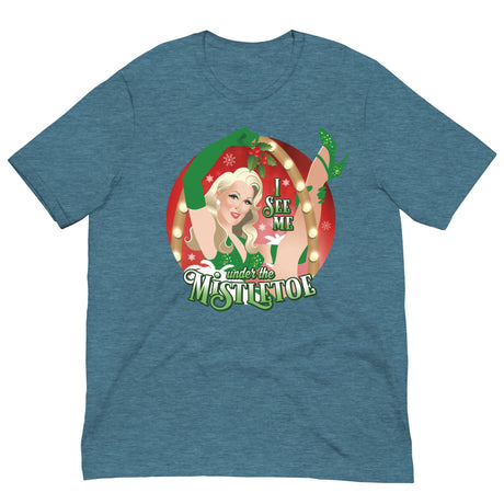 I See Me Under the Mistletoe-T-Shirts-Swish Embassy