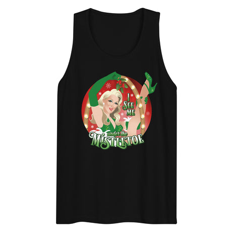 I See Me Under the Mistletoe (Tank top)-Christmas Tank Tops-Swish Embassy