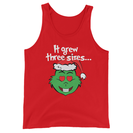 It Grew Three Sizes (Tank Top)-Christmas Tank Tops-Swish Embassy
