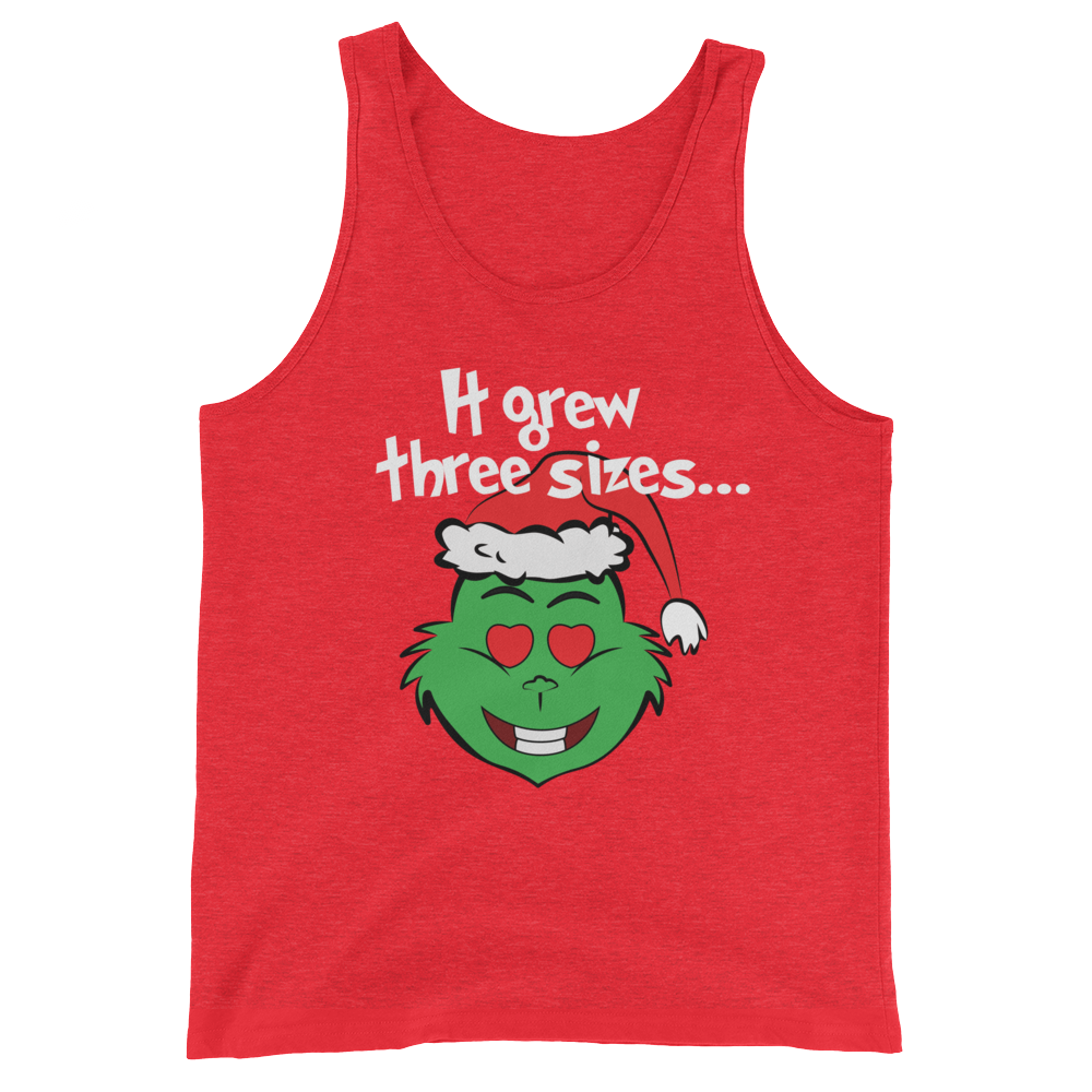 It Grew Three Sizes (Tank Top)-Christmas Tanks-Swish Embassy