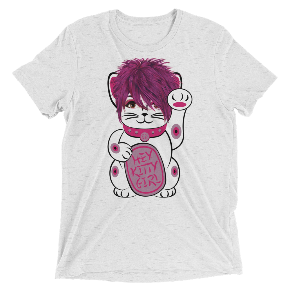 Kitty Girl (Triblend)-Triblend T-Shirt-Swish Embassy