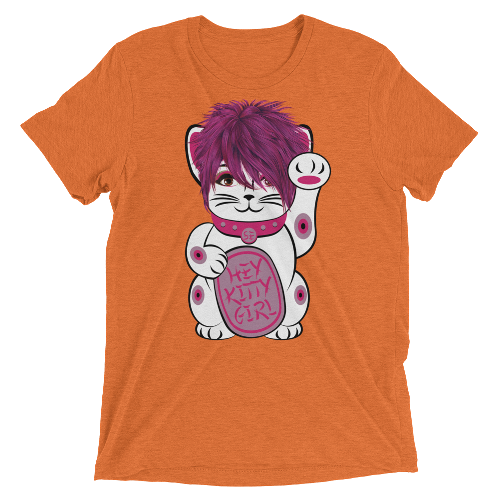 Kitty Girl (Triblend)-Triblend T-Shirt-Swish Embassy