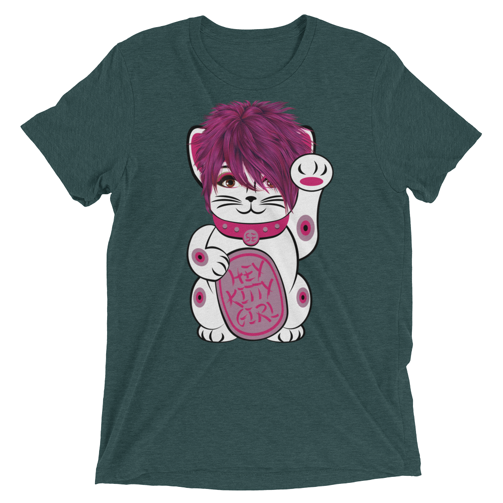 Kitty Girl (Triblend)-Triblend T-Shirt-Swish Embassy