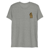 Leather Cleaner Bear (Embroidered) (Triblend)-Triblend T-Shirt-Swish Embassy