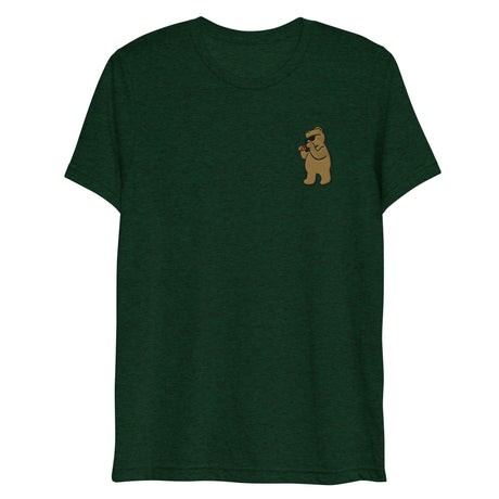 Leather Cleaner Bear (Embroidered) (Triblend)-Triblend T-Shirt-Swish Embassy