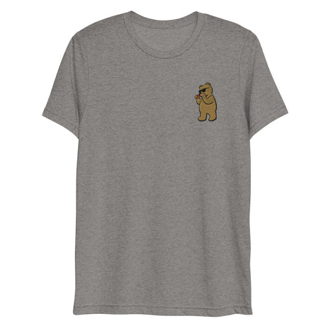 Leather Cleaner Bear (Embroidered) (Triblend)-Triblend T-Shirt-Swish Embassy