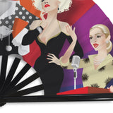 Material Girl (Folding Clack Fan)-Folding Fans-Swish Embassy