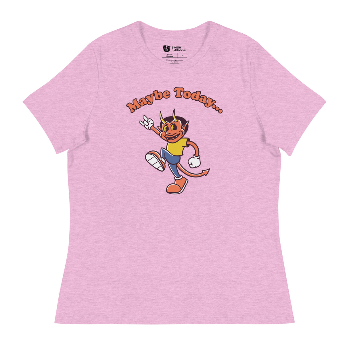 Maybe Today (Women's Relaxed T-Shirt)-Women's T-Shirts-Swish Embassy